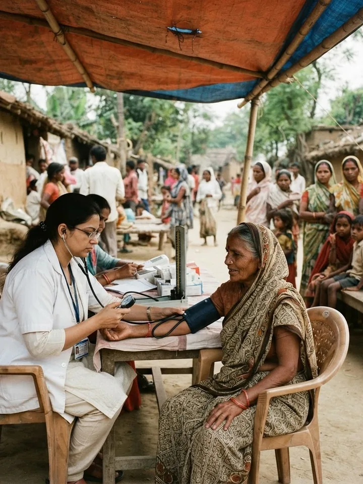 Community health camps serving families across India